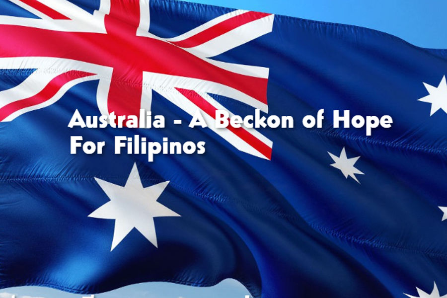 Australia's national flag a beckon of hope, representing the abundant jobs in Australia and a promising future for Filipinos.