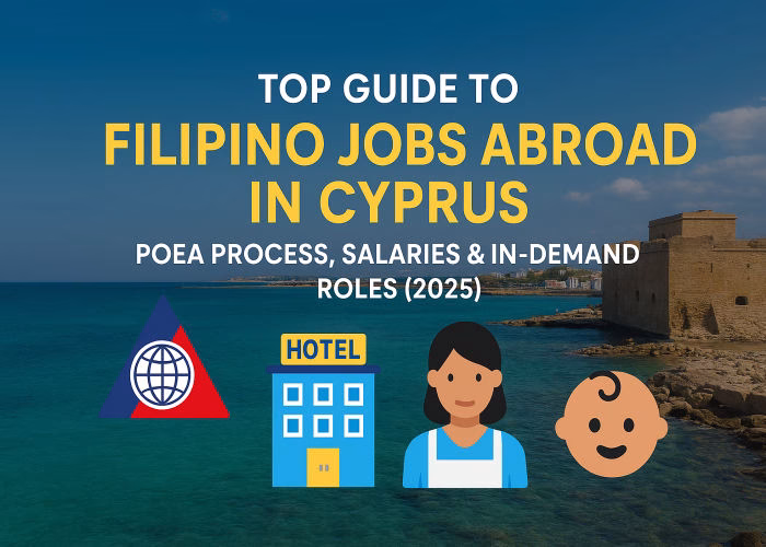 An AI image of a girl with Cyprus island background representing hotel and restaurant job opportunities for Filipinos Jobs in Cyprus.